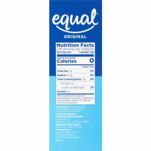 Equal Sweetener, Zero Calorie, Original, 230 Each 5 Equal Sweetener, Zero Calorie, Original, 230 Each - Image 3