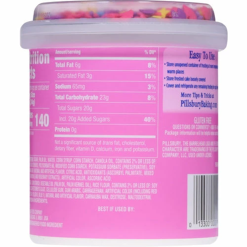 Pillsbury Frosting, Vanilla, Unicorn, 15.6 Ounce 3 Pillsbury Frosting, Vanilla, Unicorn, 15.6 Ounce