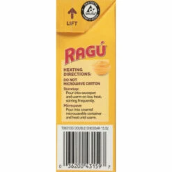 Ragu Sauce, Double Cheddar, 15.5 Ounce -Delicious Food Shop 083050b8 ec14 41ac aed2 1a1752565f9a