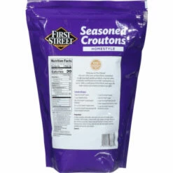 First Street Seasoned Croutons, Homestyle, 24 Ounce