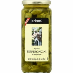 Krinos Pepperoncini, In Vinegar Brine, 1 Pound
