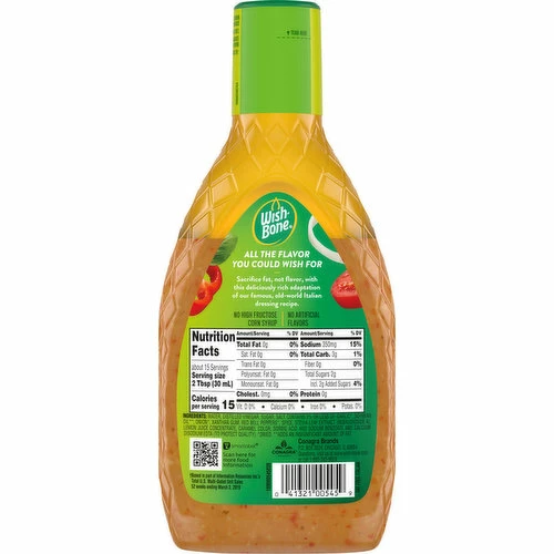 Wish-Bone Fat Free Italian Salad Dressing, 15 Fluid Ounce 3 Wish-Bone Fat Free Italian Salad Dressing, 15 Fluid Ounce