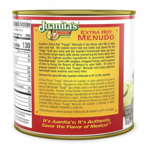 Juanita's Menudo, Extra Hot, 25 Ounce 3 Juanita's Menudo, Extra Hot, 25 Ounce