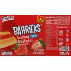 Marinela Cookies, Filled, Strawberry, 8 Packs, 8 Each