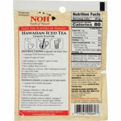 NOH Foods Of Hawaii Iced Tea, Hawaiian, Lemon Flavor, 3 Ounce