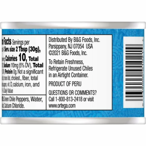 Ortega Green Chiles, Fire Roasted, Mild, Diced, 4 Ounce 3 Ortega Green Chiles, Fire Roasted, Mild, Diced, 4 Ounce