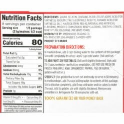 First Street Gelatin Dessert, Strawberry, 6 Ounce