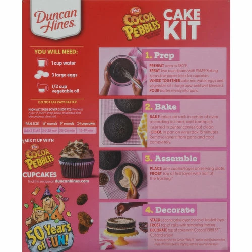 Duncan Hines Cake Kit, Cocoa Pebbles, Epic, 24.37 Ounce 3 Duncan Hines Cake Kit, Cocoa Pebbles, Epic, 24.37 Ounce