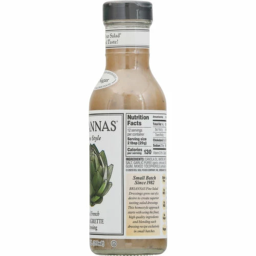 Briannas Dressing, Real French Vinaigrette, Home Style, 12 Fluid Ounce 5 Briannas Dressing, Real French Vinaigrette, Home Style, 12 Fluid Ounce - Image 3