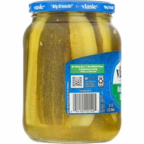 Vlasic Pickles, Kosher Dill Spears, Crunchy, 32 Fluid Ounce 4 Vlasic Pickles, Kosher Dill Spears, Crunchy, 32 Fluid Ounce - Image 2