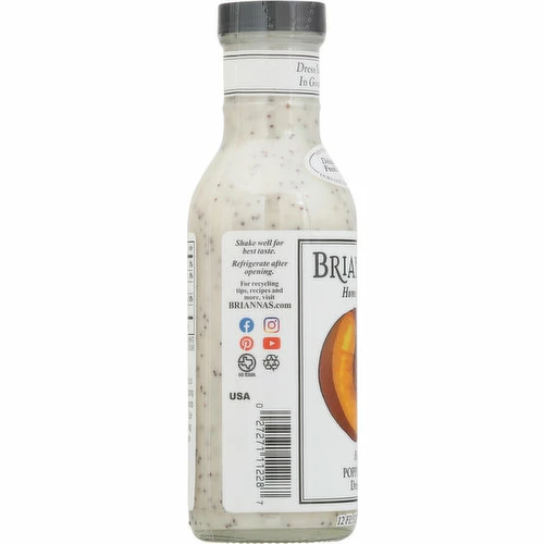 Briannas Dressing, Poppy Seed, Rich, Home Style, 12 Fluid Ounce 4 Briannas Dressing, Poppy Seed, Rich, Home Style, 12 Fluid Ounce - Image 2
