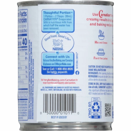 Carnation Evaporated Milk, 12 Fluid Ounce 3 Carnation Evaporated Milk, 12 Fluid Ounce
