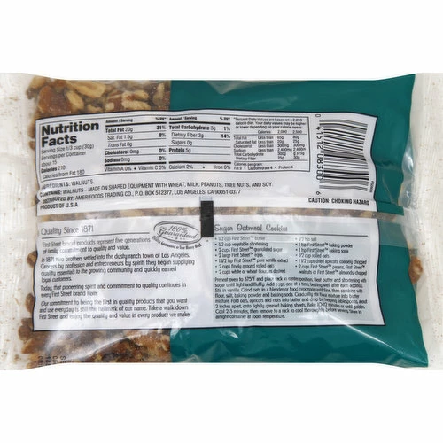 First Street Walnut, Halves & Pieces, 16 Ounce 3 First Street Walnut, Halves & Pieces, 16 Ounce