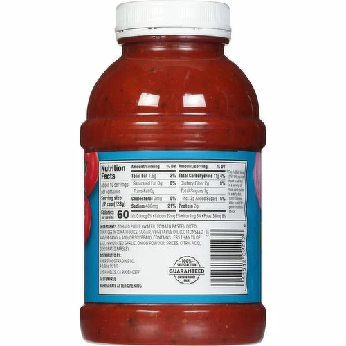 First Street Pasta Sauce, Traditional Tomato, 45 Ounce 3 First Street Pasta Sauce, Traditional Tomato, 45 Ounce