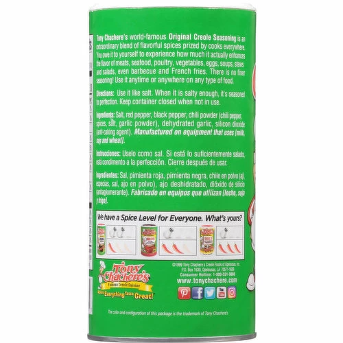 Tony Chachere's Creole Seasoning, The Original, 17 Gram 3 Tony Chachere's Creole Seasoning, The Original, 17 Gram