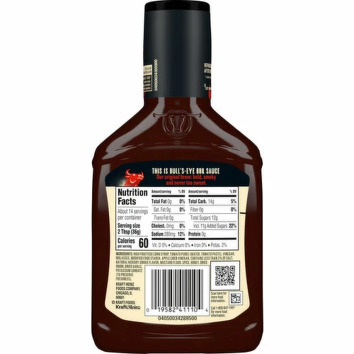 Bull's-Eye Barbecue Sauce, Original, 18 Ounce 3 Bull's-Eye Barbecue Sauce, Original, 18 Ounce