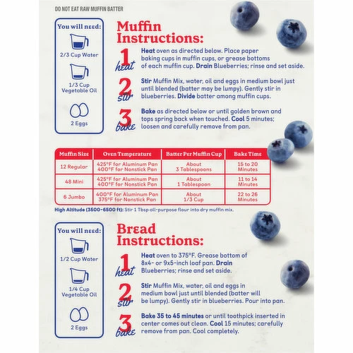 Betty Crocker Muffin & Quick Bread Mix, Wild Blueberry, 16.9 Ounce 3 Betty Crocker Muffin & Quick Bread Mix, Wild Blueberry, 16.9 Ounce