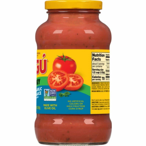 Ragu Sauce, Chunky, Tomato, Garlic & Onion, 24 Ounce 5 Ragu Sauce, Chunky, Tomato, Garlic & Onion, 24 Ounce - Image 3