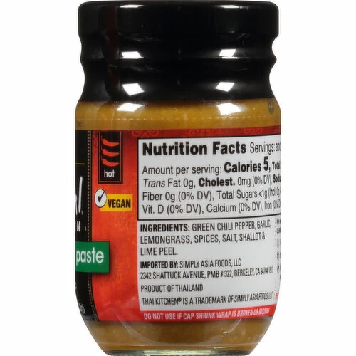 Thai Kitchen Gluten Free Green Curry Paste, 4 Ounce 5 Thai Kitchen Gluten Free Green Curry Paste, 4 Ounce - Image 3