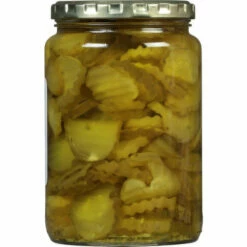 First Street Pickles, Dill Chips, Hamburger, 24 Fluid Ounce