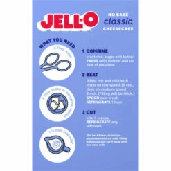 Jell-O Dessert Kit, Classic, No Bake, Cheesecake, 11.1 Ounce