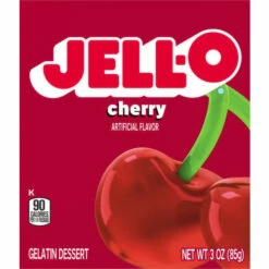 Jell-O Gelatin Dessert, Cherry, 3 Ounce