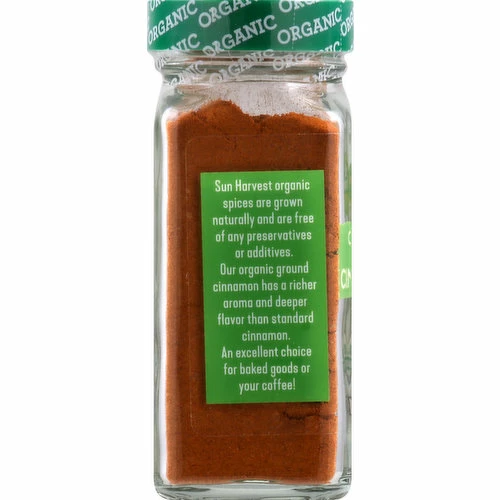 Sun Harvest Cinnamon, Organic, Ground, 1.3 Ounce 4 Sun Harvest Cinnamon, Organic, Ground, 1.3 Ounce - Image 2