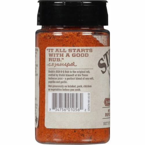 Stubb's BBQ Rub, 4.62 Ounce 4 Stubb's BBQ Rub, 4.62 Ounce - Image 2