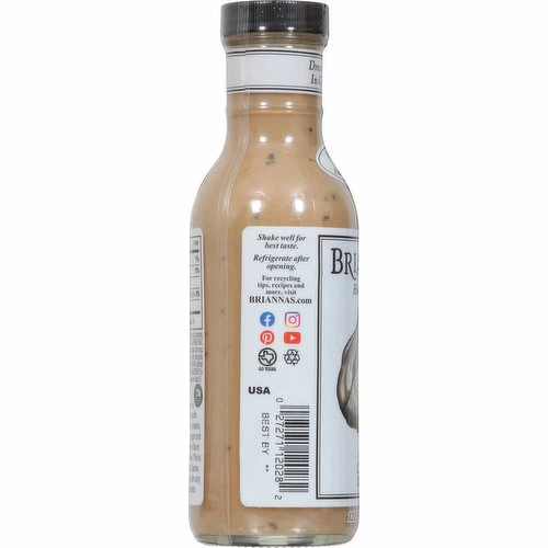 Briannas Dressing, Caesar, Asiago, 12 Fluid Ounce 4 Briannas Dressing, Caesar, Asiago, 12 Fluid Ounce - Image 2