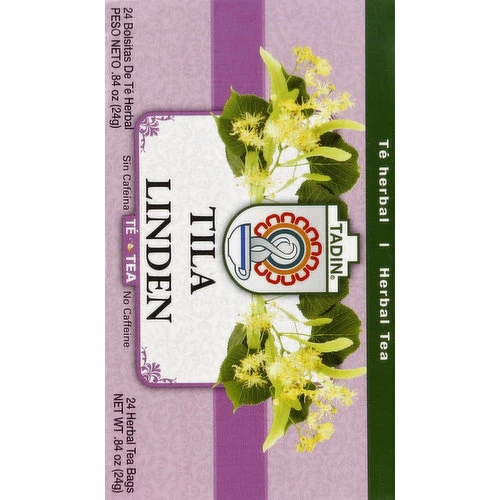 Tadin Herbal Tea, Linden, No Caffeine, Bags, 24 Each 4 Tadin Herbal Tea, Linden, No Caffeine, Bags, 24 Each - Image 2