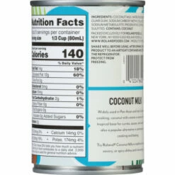 Roland Coconut Milk, Unsweetened, 13.5 Fluid Ounce