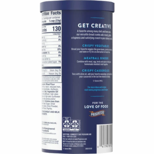 Progresso Bread Crumbs, Italian Style, 15 Ounce 3 Progresso Bread Crumbs, Italian Style, 15 Ounce