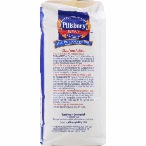 Pillsbury Best All Purpose Flour, Bleached, Enriched, 5 Pound 4 Pillsbury Best All Purpose Flour, Bleached, Enriched, 5 Pound - Image 2