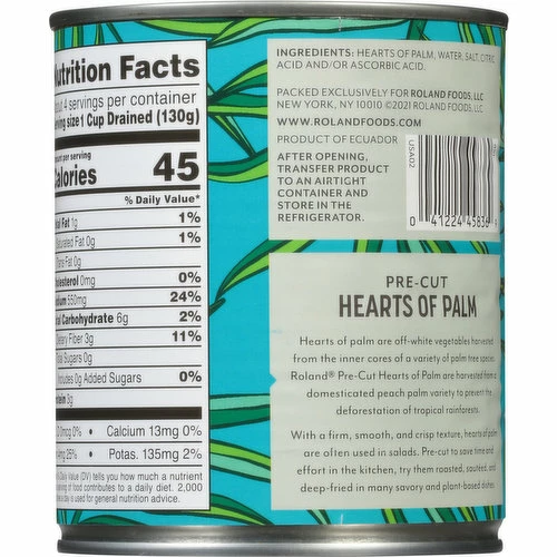 Roland Hearts Of Palm, Pre-Cut, 28 Ounce 3 Roland Hearts Of Palm, Pre-Cut, 28 Ounce