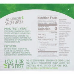 Truvia Sweetener, Calorie-Free, Monk Fruit, 60 Each