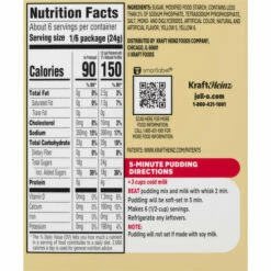 Jell-O Pudding & Pie Filling, Vanilla, Instant, Family Size, 5.1 Ounce