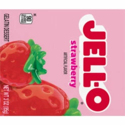 Jell-O Gelatin Dessert, Strawberry, 3 Ounce