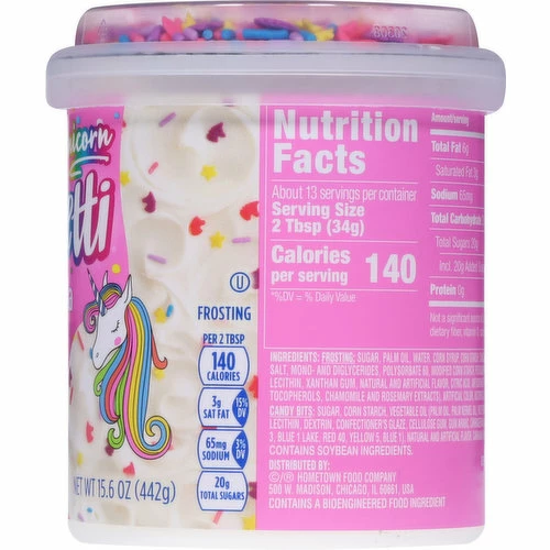 Pillsbury Frosting, Vanilla, Unicorn, 15.6 Ounce 5 Pillsbury Frosting, Vanilla, Unicorn, 15.6 Ounce - Image 3
