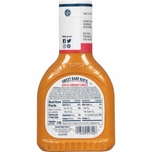 Sweet Baby Ray's Dipping Sauce, Ray's Chicken Sauce, 14 Fluid Ounce 3 Sweet Baby Ray's Dipping Sauce, Ray's Chicken Sauce, 14 Fluid Ounce