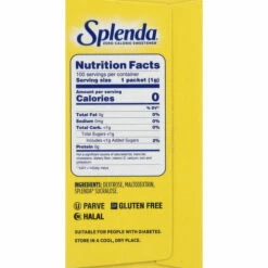 Splenda Sweetener, Zero Calorie, Packets, 100 Each 8 Splenda Sweetener, Zero Calorie, Packets, 100 Each -Delicious Food Shop ac85a6f3 daea 4b9f a999 7555200a2767