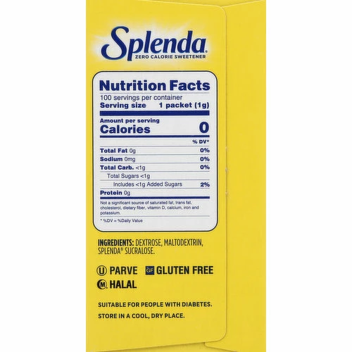 Splenda Sweetener, Zero Calorie, Packets, 100 Each 5 Splenda Sweetener, Zero Calorie, Packets, 100 Each - Image 3