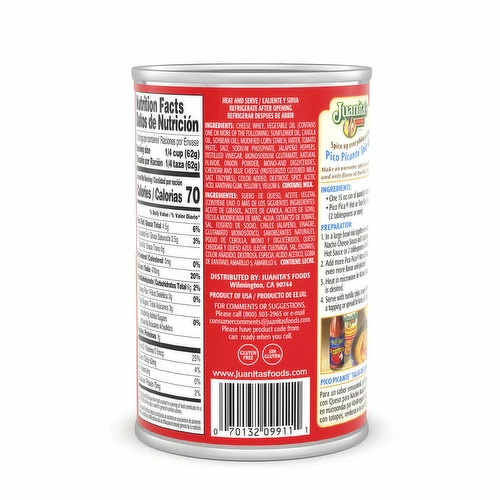 Juanita's Cheese Sauce, Nacho, Medium, 15 Ounce 2 Juanita's Cheese Sauce, Nacho, Medium, 15 Ounce