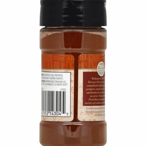 First Street Chilli Pepper, Chipotle, Ground, 3.5 Ounce 3 First Street Chilli Pepper, Chipotle, Ground, 3.5 Ounce