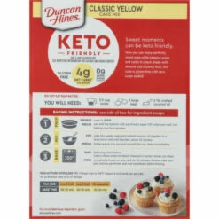 Ducan Hines Cake Mix, Keto Friendly, Classic Yellow, 10.6 Ounce