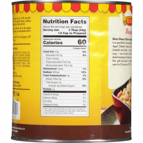 Ricos Cheese Sauce, Condensed Cheddar, Aged, 107 Ounce 3 Ricos Cheese Sauce, Condensed Cheddar, Aged, 107 Ounce