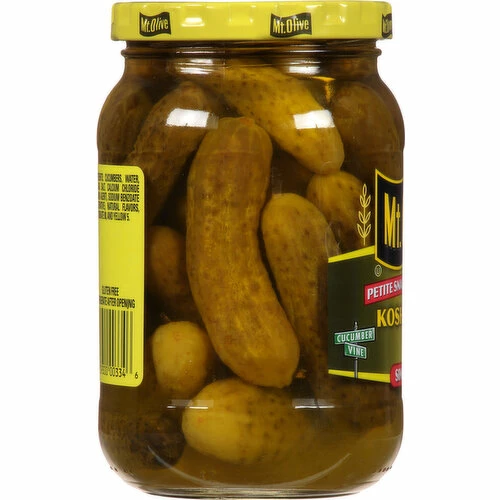 Mt Olive Pickles, Kosher Dill, Petite Snack Crunchers, 16 Fluid Ounce 4 Mt Olive Pickles, Kosher Dill, Petite Snack Crunchers, 16 Fluid Ounce - Image 2