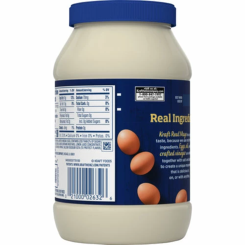 Kraft Mayonnaise, Real, 30 Fluid Ounce 3 Kraft Mayonnaise, Real, 30 Fluid Ounce