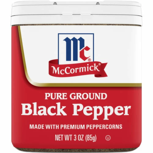 McCormick Pure Ground Black Pepper, 3 Ounce 3 McCormick Pure Ground Black Pepper, 3 Ounce