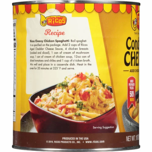 Ricos Cheese Sauce, Condensed Cheddar, Aged, 107 Ounce 4 Ricos Cheese Sauce, Condensed Cheddar, Aged, 107 Ounce - Image 2