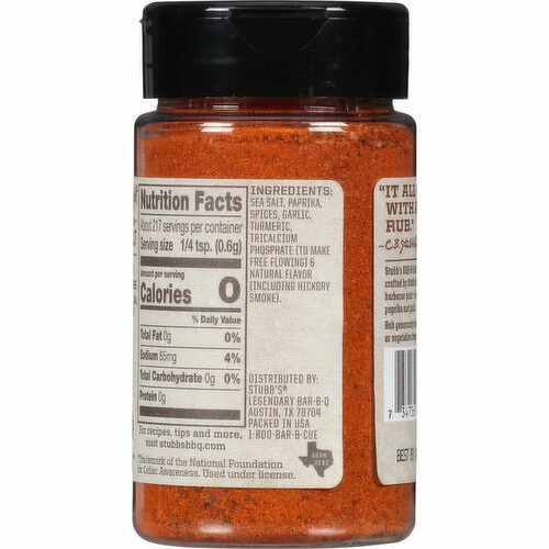 Stubb's BBQ Rub, 4.62 Ounce 3 Stubb's BBQ Rub, 4.62 Ounce